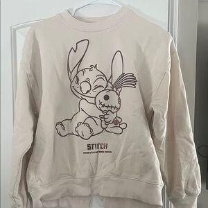 Zara Cream Stitch Graphic Sweatshirt